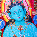 Green Tara - Gilded Luminous Oil Painting